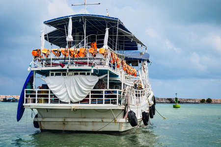 Ferry floating on the sea, Thailandのeditorial素材