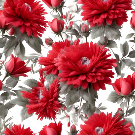 Bouquet of red flowers on a white background, Create a delightful watercolor winter scene featuring a winter bouquet.の素材