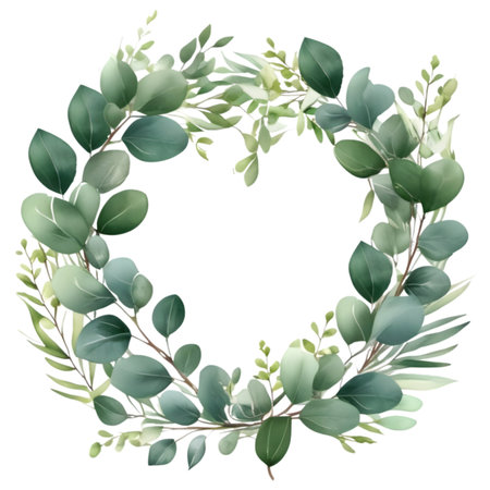 A bouquet of bright green leaves curled into circles. Suitable for making picture frames.の素材