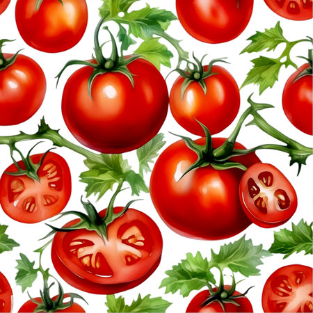 Bright red tomatoes are very tasty.の素材