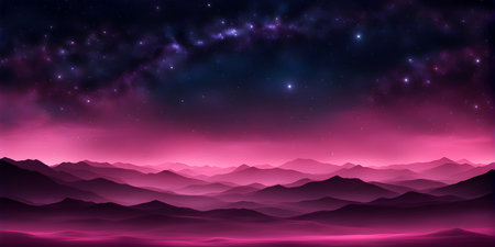 night sky with stars and moon. paper art style. Dreamy background with moon stars and clouds, abstract fantasy background. Half moon, stars and clouds on the dark night sky background.の素材