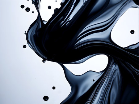 acrylic ink in water form an abstract smoke patternの素材