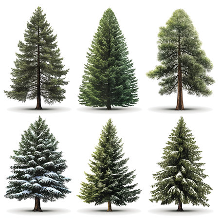 Christmas tree decorated with green Christmas decorationsの素材