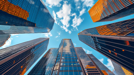 buildings in the city, skyscrapers in the cityの素材