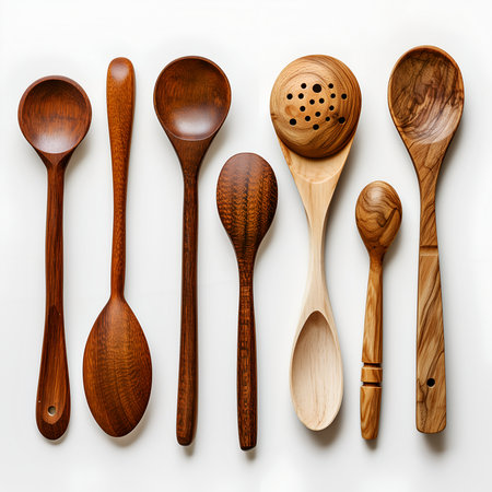 wooden spoon and forkの素材