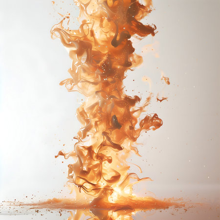 fire flames isolated on whiteの素材