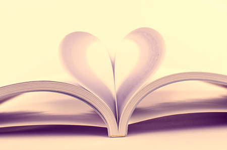 Book of love with a heartの写真素材