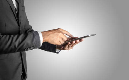Businessman with tablet computerの写真素材