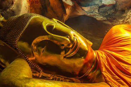 Buddha statue at Khao Luang Cave, Phetchaburi province, Thailand. January  13, 2018のeditorial素材