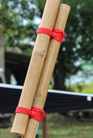 sheer Lashing by boy scoutsの写真素材