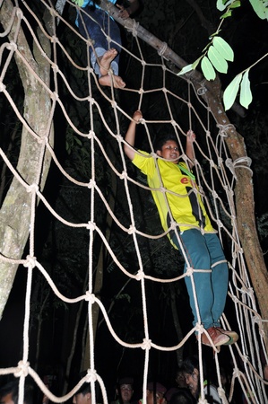 CHUMPHON,THAILAND February 15-17:   Boy Scouts of Muanglangsuan school camping activities trip of the year 2012.On February 15-17,2012 in Chumphon,Thailand.のeditorial素材