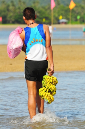 Chumphon Province, Langsuan District, Thailand, 22  Sunday July 2012 : Annual run through the sea to pithak island (Unseen Thailand) LangSuan Mini Marathon 8 th.のeditorial素材