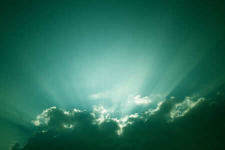 sunburst - vintage sky background - abstract retro cloudsの写真素材