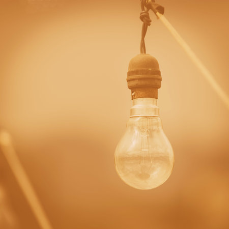 old bulb light with retro effectの写真素材