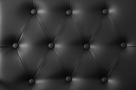 texture of black leatherの写真素材