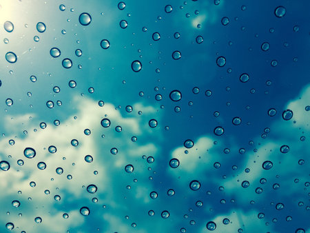 background of beautiful water dropsの写真素材