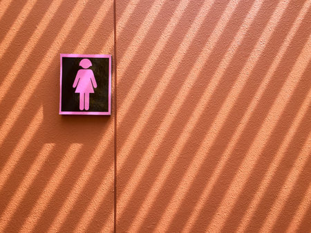 The light and shadow in cement wallの写真素材