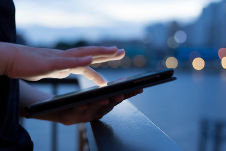 Woman use tablet