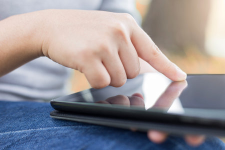 Women use tablet