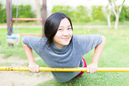 Woman Happy to Exercise