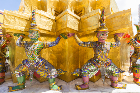 Giant Buddha in Grand Palace, Bangkok, Thailandのeditorial素材