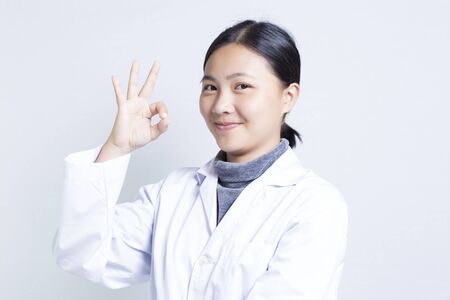 The Emotional of Woman Sciencetist: Well Doneの写真素材
