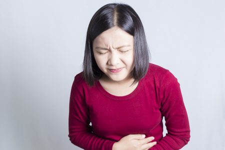 Woman Stomach Acheの写真素材