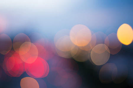 Abstract Circular Bokeh Background of Street