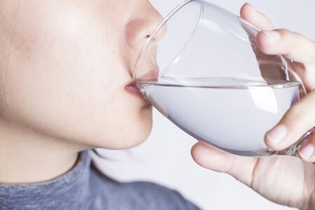 Woman Drinking Waterの写真素材