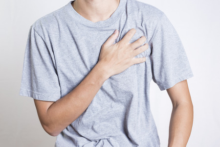 Man: Chest Painの写真素材