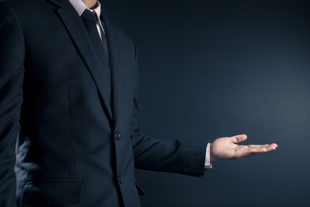 Businessman Presentation on Isolated Backgroundの写真素材