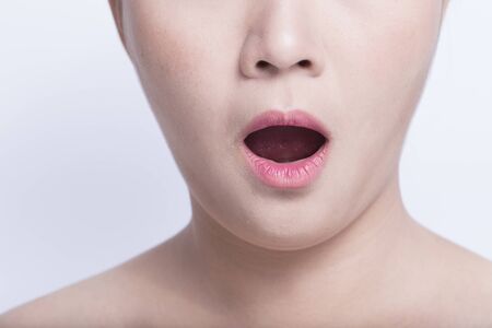 Beauty shots of asian girl's emotionの写真素材