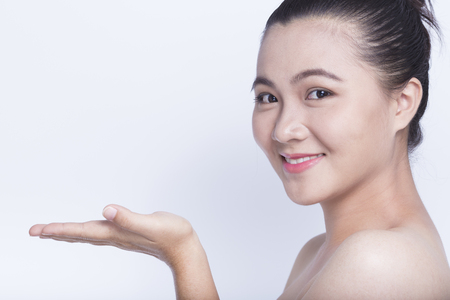 Beauty shot of asian girlの写真素材