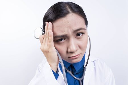 Female doctor so sadの写真素材