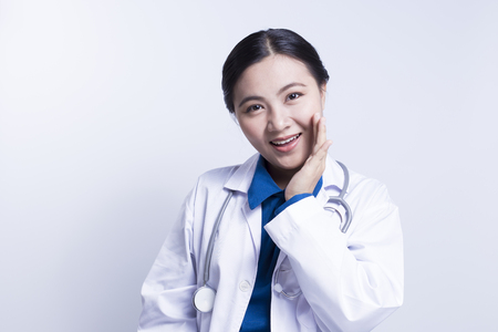 Female doctor so happyの写真素材