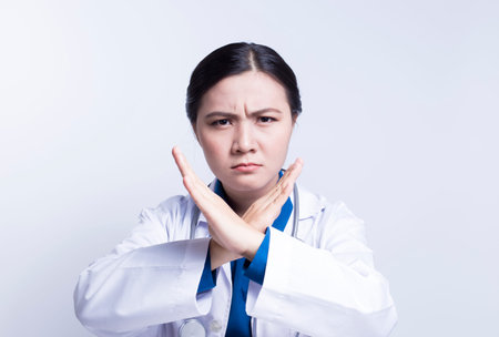 Female doctor so seriousの写真素材