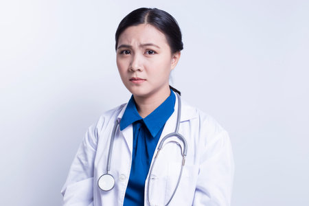 Female doctor so seriousの写真素材