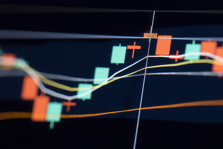 Graph of stock marketの写真素材