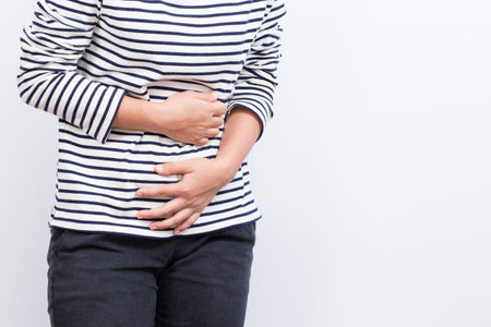 Woman has stomach ache