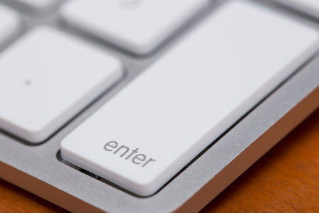 Close up of keyboard enter button