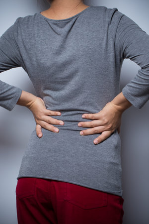 Woman has waist pain