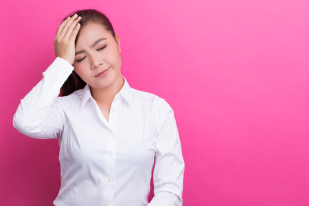 Woman has headacheの写真素材