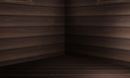 Concrete corner wall room texture 3d renderingの写真素材