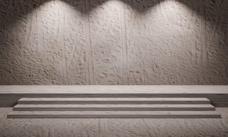 3d wall stage concrete texture 3d rendering