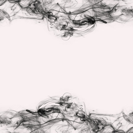 Abstract Smoke Frame On Black Backgroundの写真素材