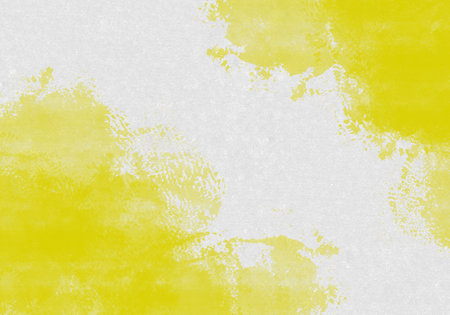Abstract yellow watercolor on paper texture can use as background design.の写真素材