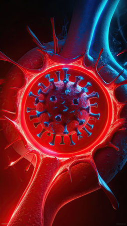 3D illustration of Coronavirus 2019-nCoVの素材