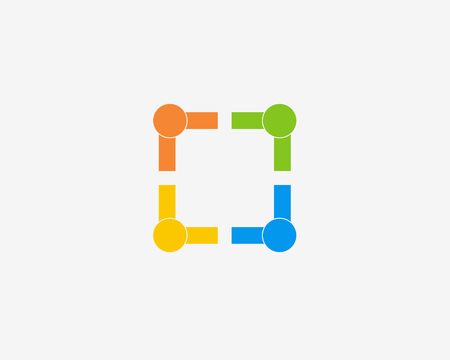 Community, network and social icon set. , logo icon design template.のイラスト素材