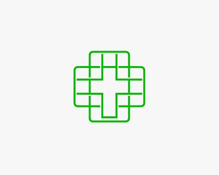 Icon of christian catholic crosse ,medical logo .のイラスト素材