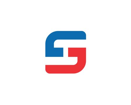 Minimal letter symbol.  S and H elegant minimal letter symbol.のイラスト素材